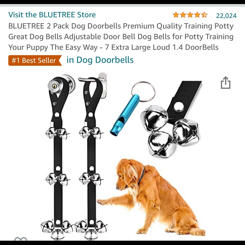 Blue tree 2pk Dog Door Bells
